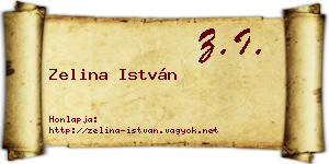 Zelina István névjegykártya
